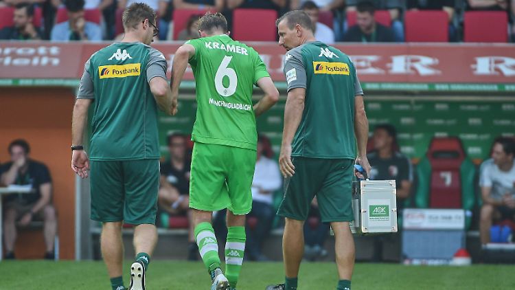 "Ist das hier die Bundesliga?" - so etwas Ähnliches dürfte sich Christoph Kramer nach der Begegnung mit Daniel Baiers Ellenbogen gefragt haben.
