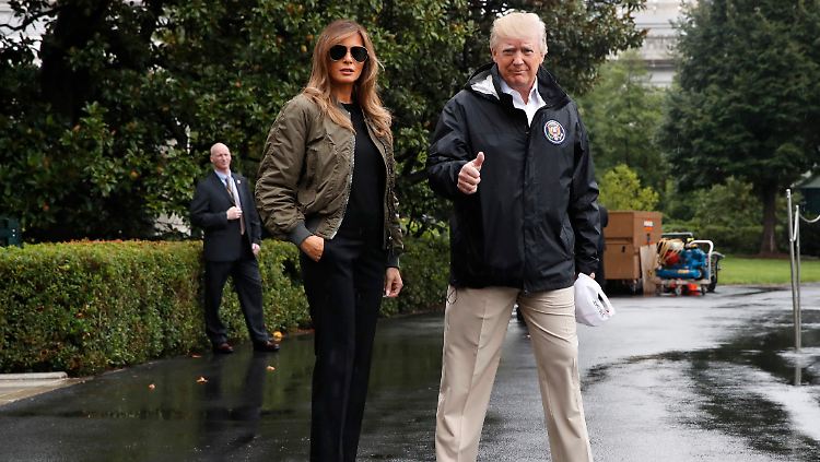 First Lady Melania Trump macht den Asphalt vorm Weißen Haus zum Catwalk.