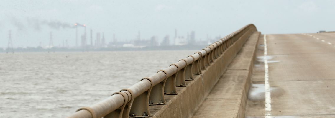 Ölindustrie im Sturm: Raffinerieanlagen bei Port Lavaca im US-Bundesstaat Texas.