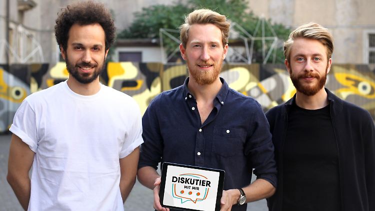 Das Team: Moritz Hohenfeld, Louis Klamroth und Niklas Rakowski wollen den demokratischen Austausch fördern.