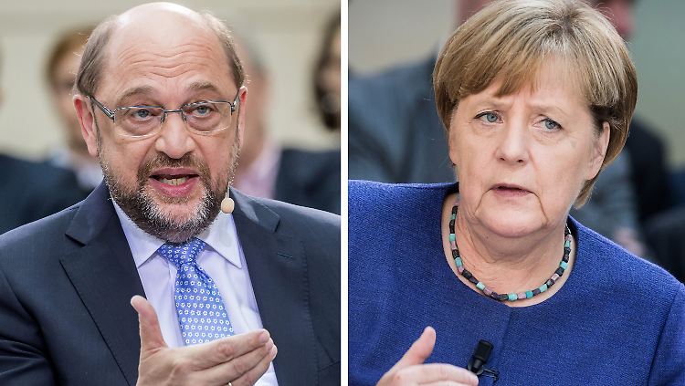 Haben jetzt die kommende Wahl in Niedersachsen im Blick: Martin Schulz und Angela Merkel. 