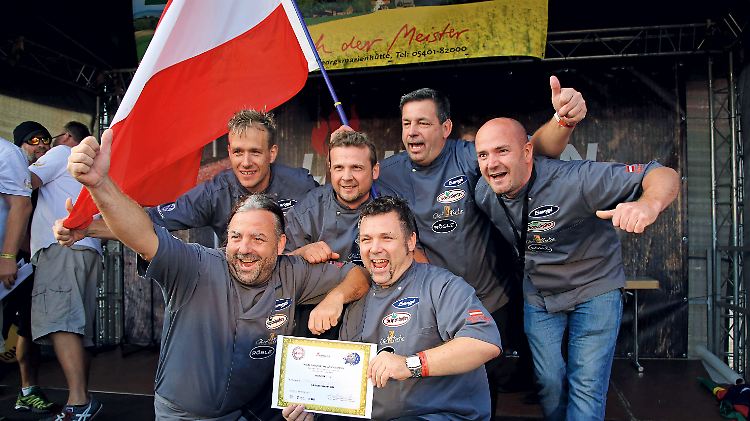 Grilleuropameister 2016: v.l.n.r. Thomas Ellwanger, Christian Gaspar, Wilfried Lind, Martin Börst, Alexander Gollenz, Christoph Gollenz.