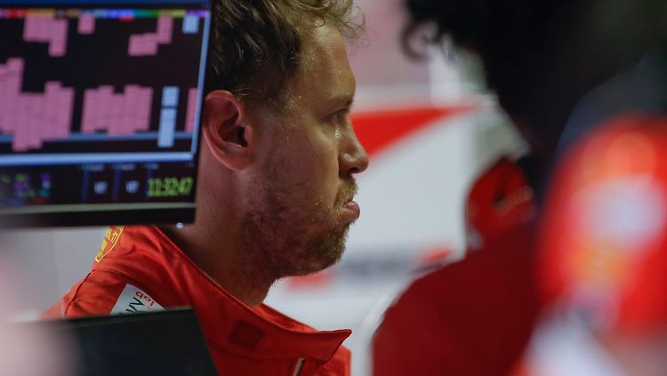 Die Trainingsansage von Mercedes hat bei Sebastian Vettel augenscheinlich Spuren hinterlassen.