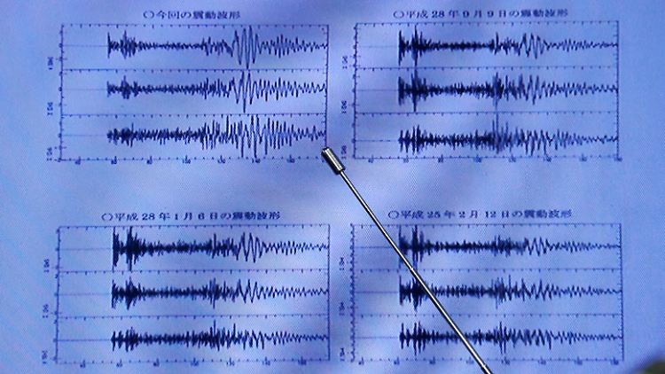 In Japan sind die Ausschläge der Seismographen natürlich höher - aber selbst in Deutschland wird die Explosion registriert.