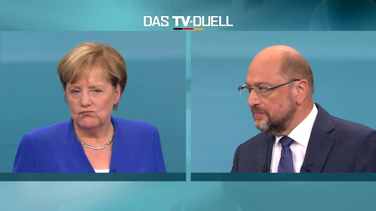Angela Merkel liegt weiterhin 26 Prozentpunkte vor Martin Schulz.