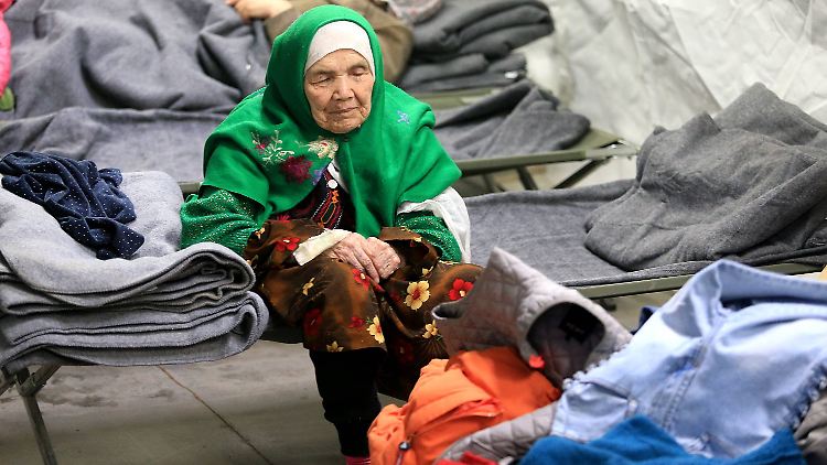Bibihal Uzbeki im Jahr 2015 in einer Notunterkunft in Kroatien.
