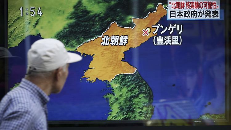 Japanische Medien berichten über den letzten Atomtest Nordkoreas.