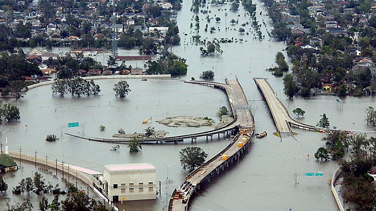 New Orleans im August 2005 nach Hurrikan "Katrina". 1800 Menschen kamen damals durch eine Sturmflut ums Leben.