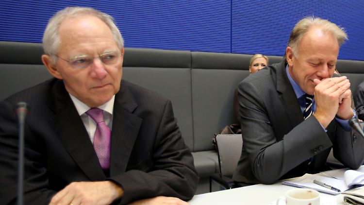 Wolfgang Schäuble (l.) und Jürgen Trittin bei einer Bundestagssitzung im Jahr 2012
