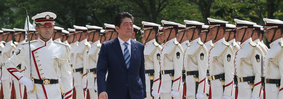 Abe sprach heute vor hochrangigen Militärs.
