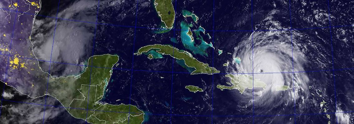 "Irma" war bereits riesig, als sich der Hurrikan noch auf dem Atlantischen Ozean befand.