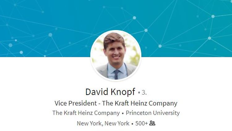 Von David Knopf gibt es kaum Fotos. Eines der wenigen ist auf seinem LinkedIn-Profil zu sehen.