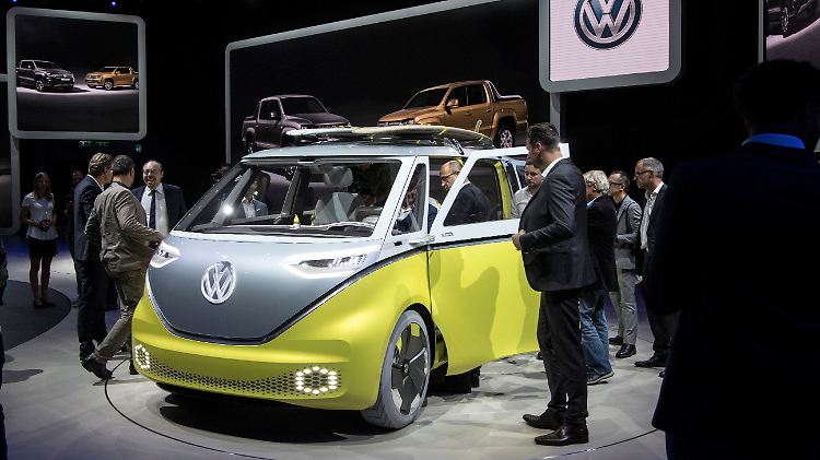 Der Elektro-Bulli von VW. Die Studie wird auf Messen immer gerne gezeigt.