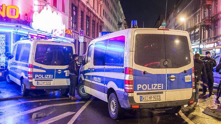 Eine Razzia in Frankfurt am Main.