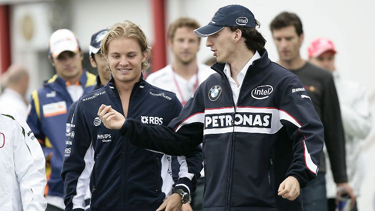 Man kennt sich: Nico Rosberg und Robert Kubica im Jahr 2008.