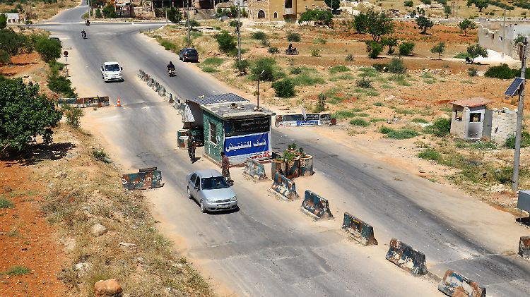 Ein Checkpoint in Idlib.