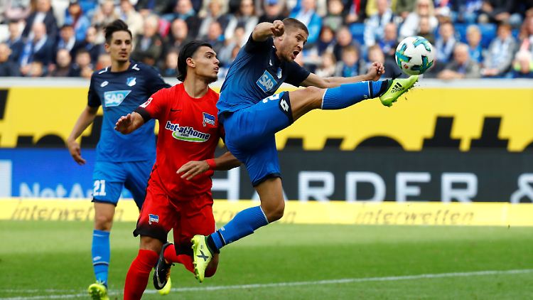 Hoffenheims Kramaric (r.) bereitete das zwischenzeitlich 1:0 durch Wagner vor.