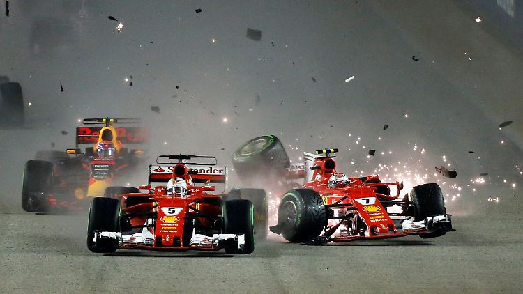 Sebastian Vettel wurde in Singapur zum Crash-Piloten.