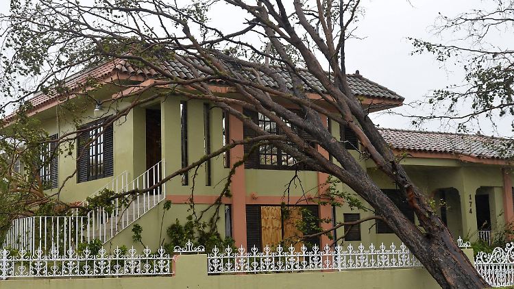 Wegen umstürzender Bäume sollen die Puerto Ricaner bis Freitag ihre Häuser nicht verlassen.  