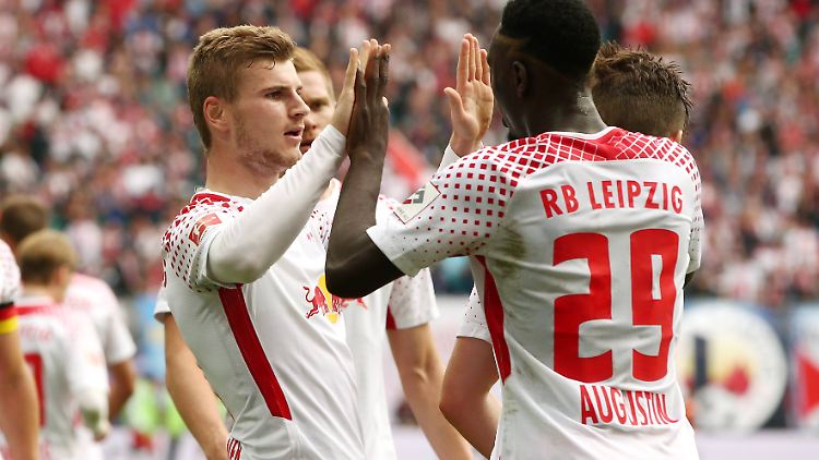 Gemeinsam sind sie stark: Timo Werner und Jean-Kevin Augustin.