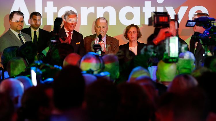 Die AfD feiert am Wahlabend ihr gutes Ergebnis.
