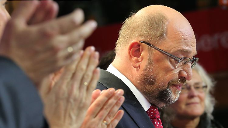Keine echte Partystimmung: Schulz am Wahlabend.