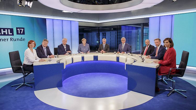 Geballte politische Kompetenz führte bei der "Elefantenrunde" zum verbalen Schlagabtausch.