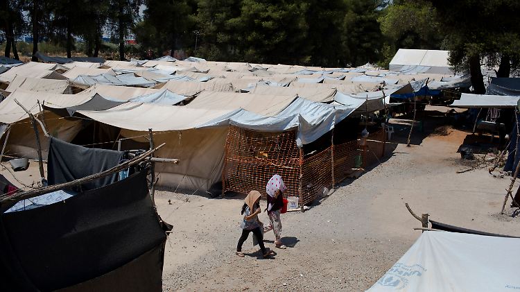 Ein Flüchtlingslager nördlich von Athen.