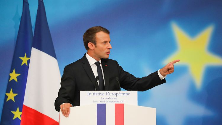 "Zu langsam, zu schwach, zu ineffizient" findet Frankreichs Staatsoberhaupt Macron die EU derzeit.