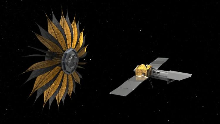 Eine Blüte im All: So stellt sich die Nasa den Riesenschirm vor, der Sterne abdunkeln soll.