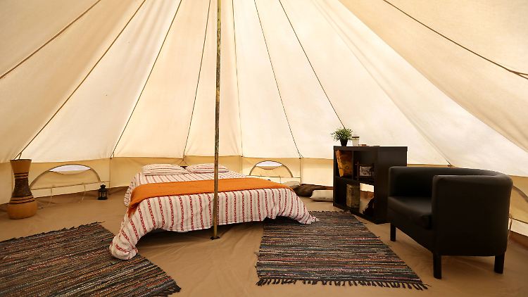 Glamping in einer Jurte im Peneda-Geres-Nationalpark in Portugal.