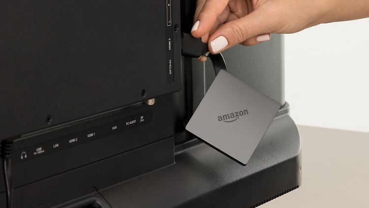 Das neue Amazon Fire TV hängt einfach am HDMI-Anschluss des Fernsehers.