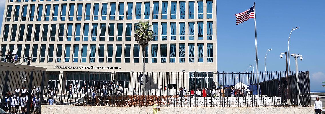Gut gesichert: die US-Botschaft in Havanna.