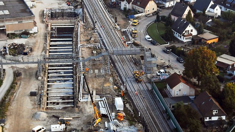 Die Dauerbaustelle bei Rastatt - Ausgangspunkt wochenlanger Bauarbeiten.