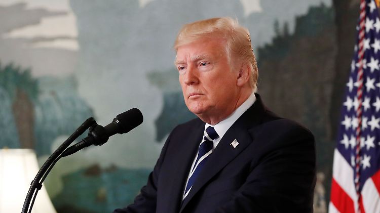 Trump äußerte sich im Weißen Haus in Washington zu der Schießerei in Las Vegas.