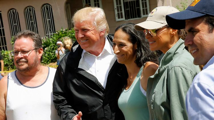 Trump traf sich auch mit Opfern des Hurrikans "Maria".