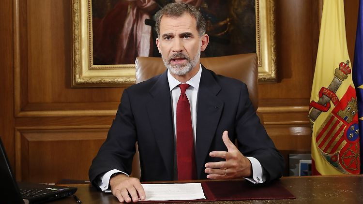 TV-Ansprache des Königs: Felipe VI. kritisiert die Regierung in Katalonien deutlich.