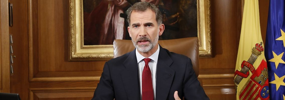 TV-Ansprache des Königs: Felipe VI. kritisiert die Regierung in Katalonien deutlich.