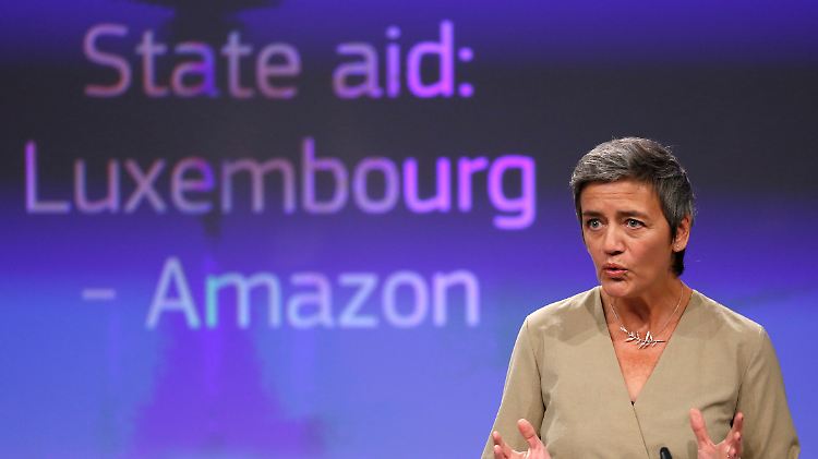 Luxemburg hat Amazon illegale Steuerrabatte gewährt, sagt EU-Kommissarin Margrethe Vestager.