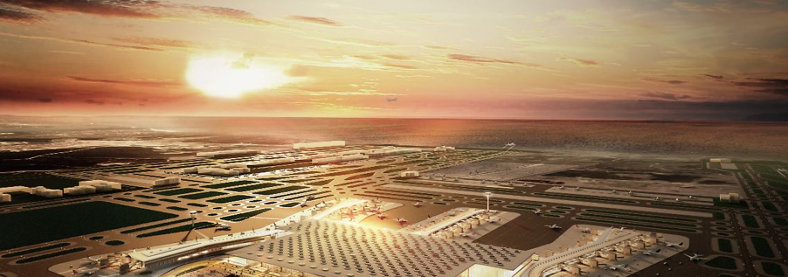 Modell des neuen Flughafens in Istanbul.