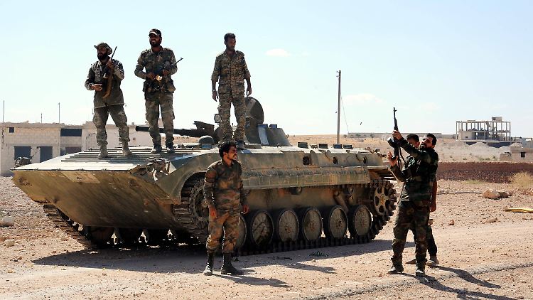 Syrische Regierungssoldaten in Hama (Archivbild).