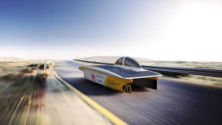 Tritt in der Challenger-Rennklasse an, die "aerodynamischen Meisterstücken" vorbehalten ist: der "Sonnenwagen", den Aachener Studenten gebaut haben.