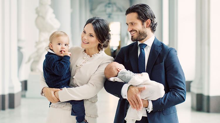 Familienglück zu viert: Prinzessin Sofia mit Prinz Alexander, Prinz Carl Philip mit Prinz Gabriel.