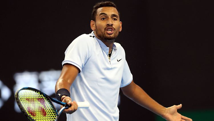 Er lamentiert, er wütet, er geht - der Australier Nick Kyrgios wird seinem Image als Bad Boy wieder einmal gerecht.