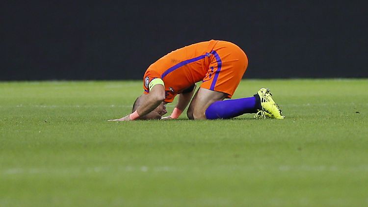 Robben wie die Niederlande am Boden: WM in Russland findet ohne den Vizeweltmeister von 2010 statt.