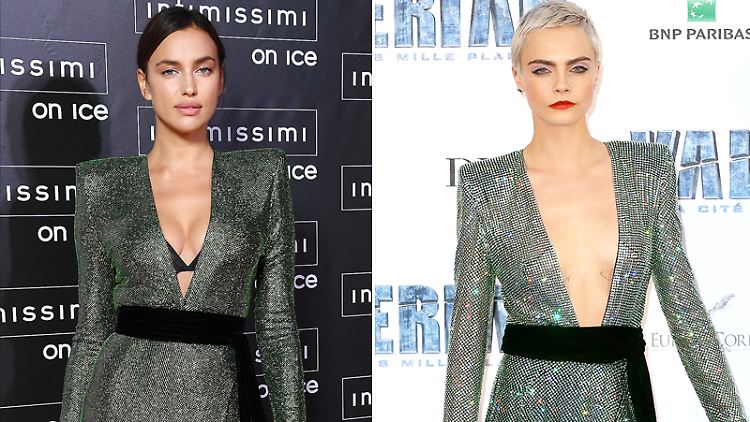 Irina Shayk (l.) vs. Cara Delevingne (r.)