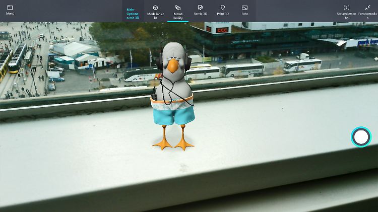 Mit dem Mixed Reality Viewer kann man 3D-Objekte in seiner Umgebung platzieren.