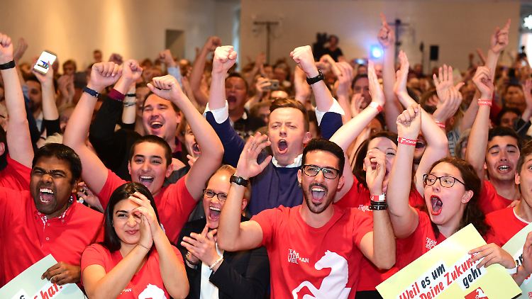 Auf der Wahlparty der SPD in Hannover.