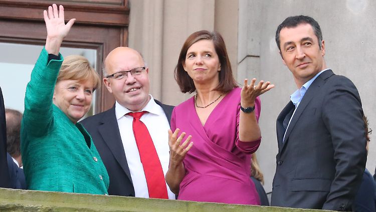 Der schwierigere zweite Teil der gesplitteten Sondierungsgespräche, zumindest für manche: Nach der FDP empfing die Union die Grünen.