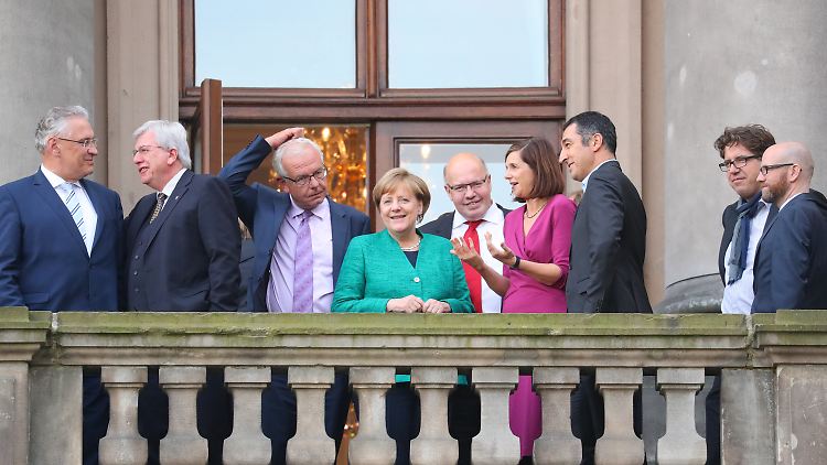 Am Mittwoch trafen sich Kanzlerin Angela Merkel und Anhang erstmals mit den Vertretern der Grünen zu Sondierungsgesprächen.